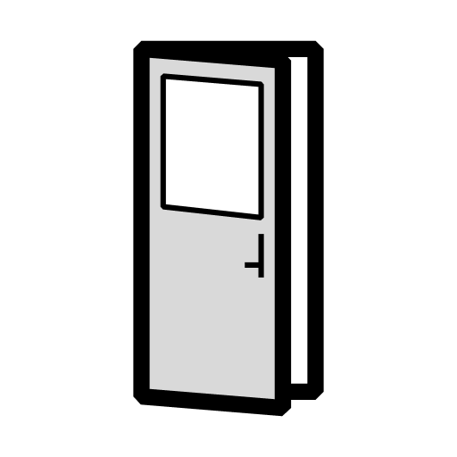 single storm door icon