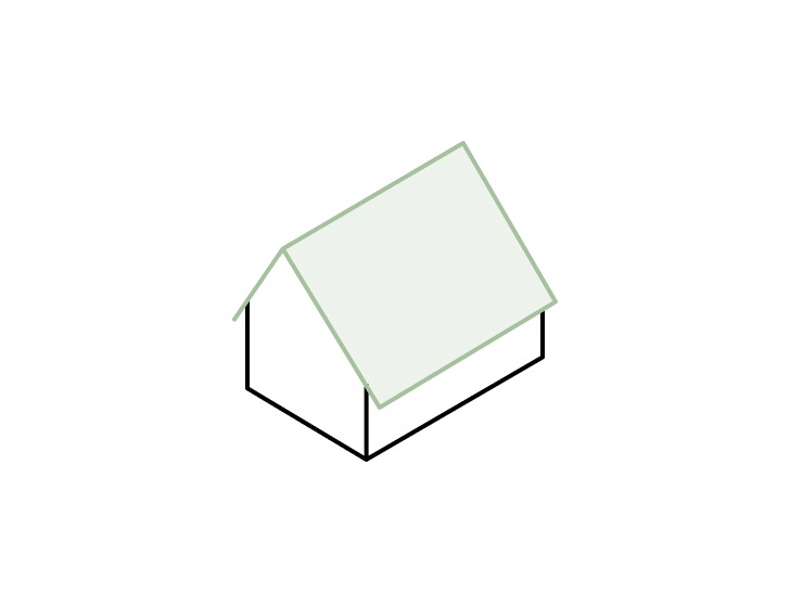 moderate steepness roof slightly walkable